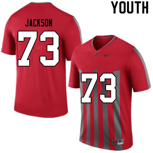 Ohio State Buckeyes #73 Jonah Jackson Youth Stitched Jersey Retro